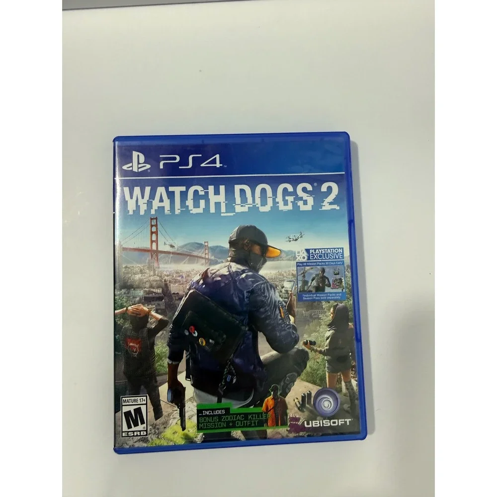 Ubisoft Watch Dogs 2 PS4 One Size Blue Excellent Action Adventure Game Disc